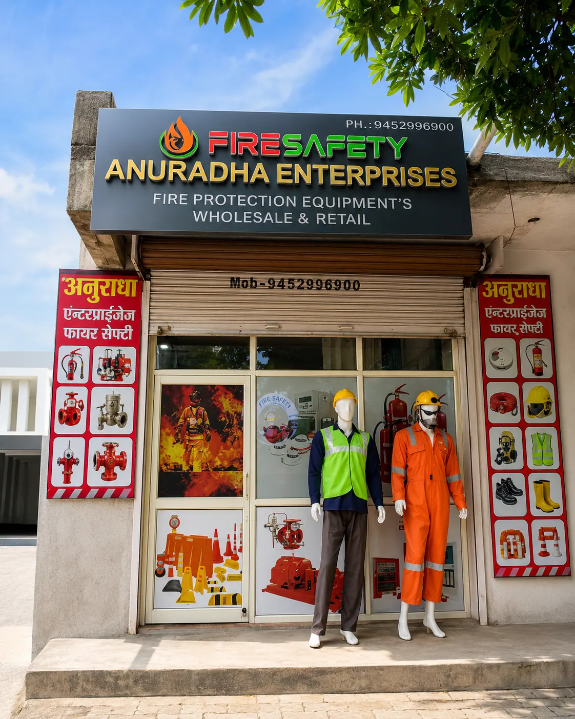 Fire safety equipment showroom